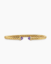 Cablespira® Flex Bracelet in 18K Yellow Gold with Amethyst, 4mm